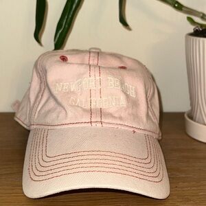 Brandy Melville Pink Newport Beach California Embroidered Cap